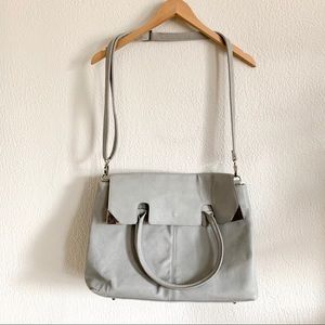 Pieces light gray shoulder bag